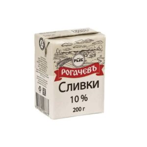 БЗМЖ Сливки 10% 200г Рогачевъ