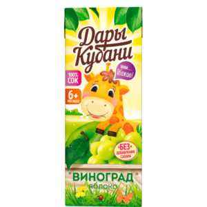 Дары Кубани сок виноград/яблоко 200мл
