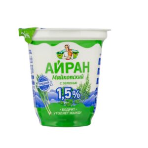 БЗМЖ Айран с зеленью 1,5% 300гр стакан Майкопский