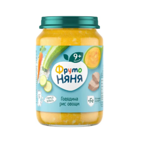Фруто Няня говядина/рис/овощи 190гр с/б