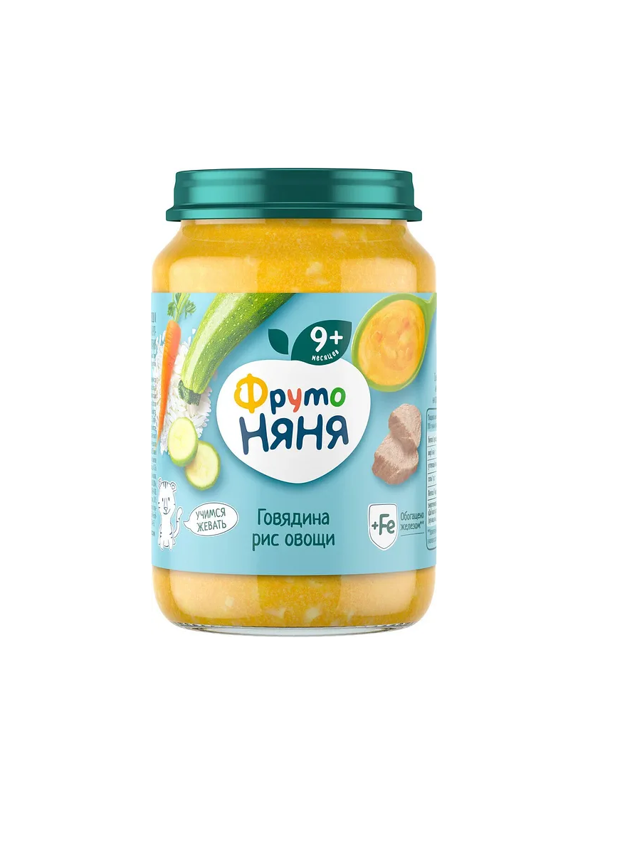 Фруто Няня говядина/рис/овощи 190гр с/б