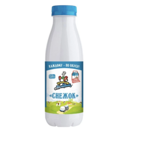 БЗМЖ Снежок 2,5% бутылка 450гр Кубанский Молочник