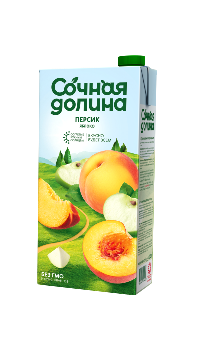 Сочная долина сок Персик-яблоко 0,95л