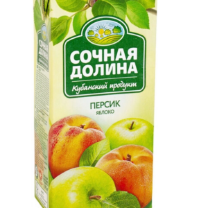 Сочная долина сок Персик-яблоко 0,95л