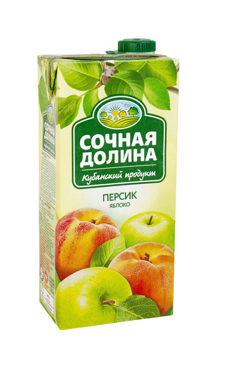 Сочная долина сок Персик-яблоко 0,95л