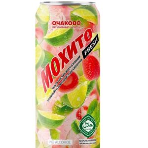 Мохито FRESH напиток ба газир.клубничный 0,45л ж/б Очаково