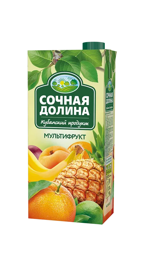 Сочная долина сок Мультифрукт 0,95л т/п