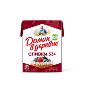БЗМЖ Сливки 33% 200г Домик в деревне