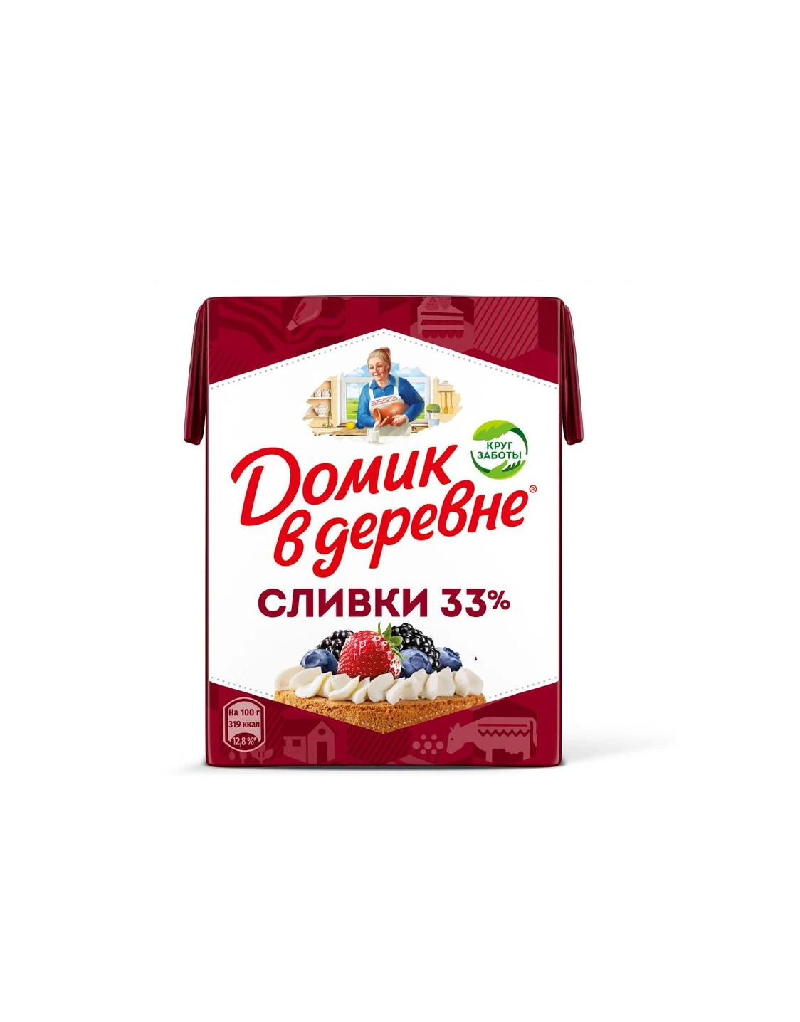 БЗМЖ Сливки 33% 200г Домик в деревне