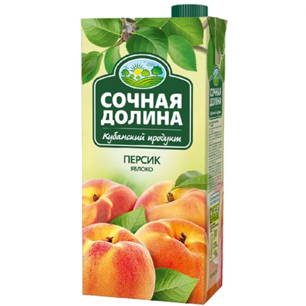Сочная долина сок Яблоко/персик 1,93л
