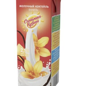 БЗМЖ Коктейль молочный ваниль 200гр Солнышко Кубани
