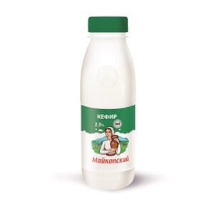 БЗМЖ Кефир 2,5% 400г бутылка Майкопский