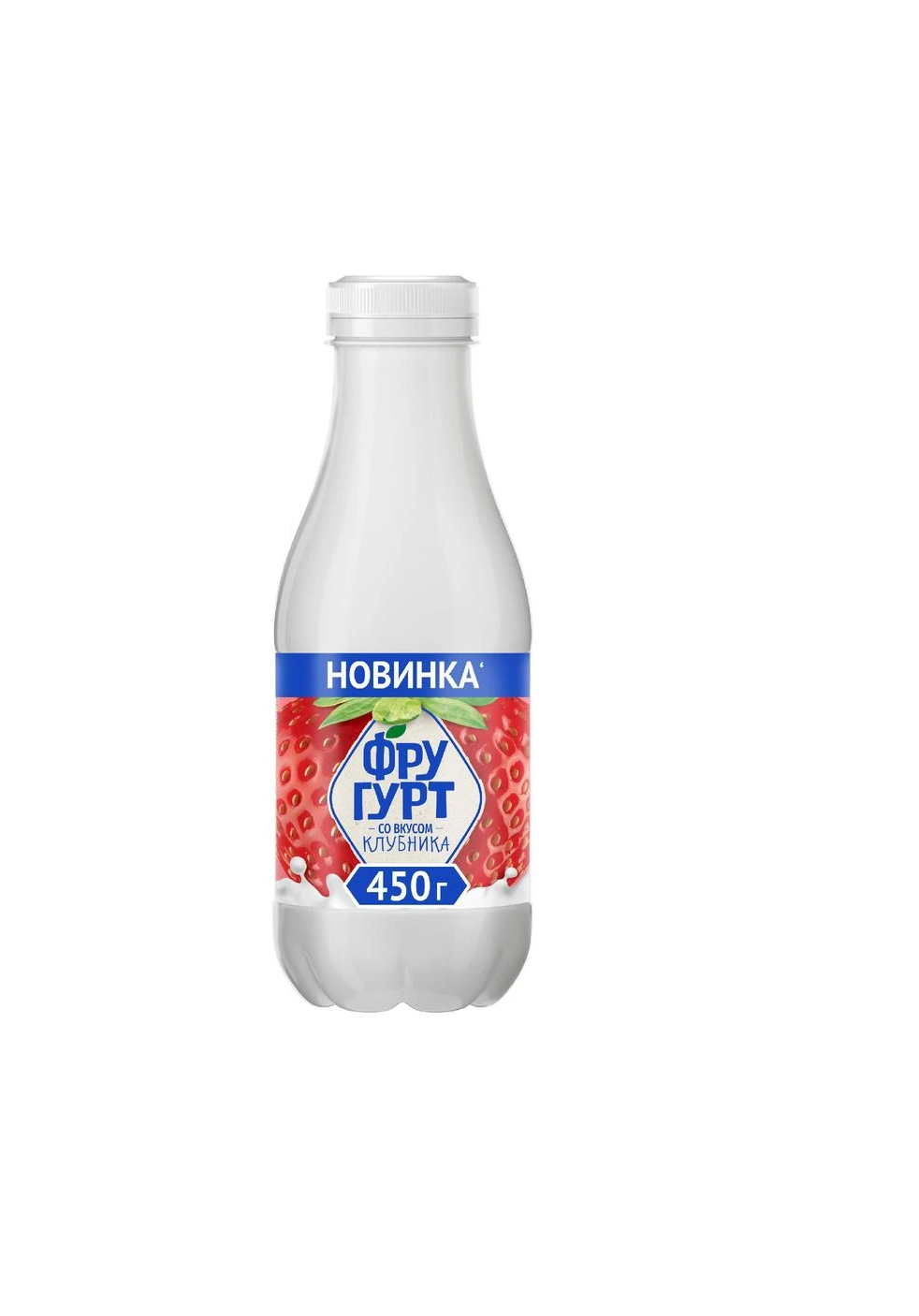 БЗМЖ Фругурт Напиток кисломолочный клубника 450гр