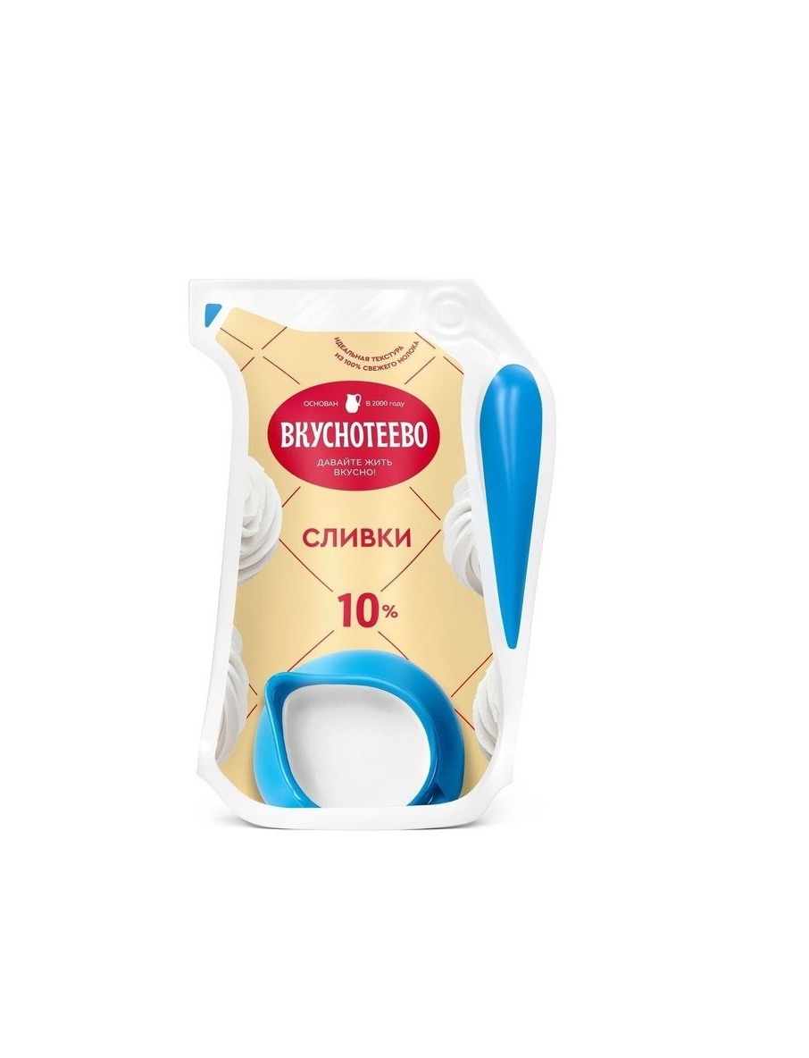 БЗМЖ Сливки питьевые ультрапаст. 10% 250г Вкуснотеево