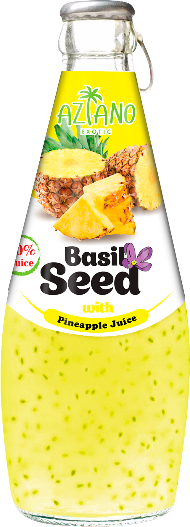 Aziano Exotic Basil Seed нектар ананаса с семенами базилика 290мл сб