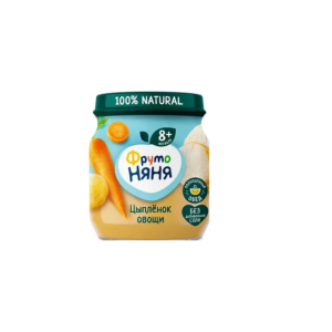 Фруто Няня пюре из цыпленка с рисом и овощами 100г