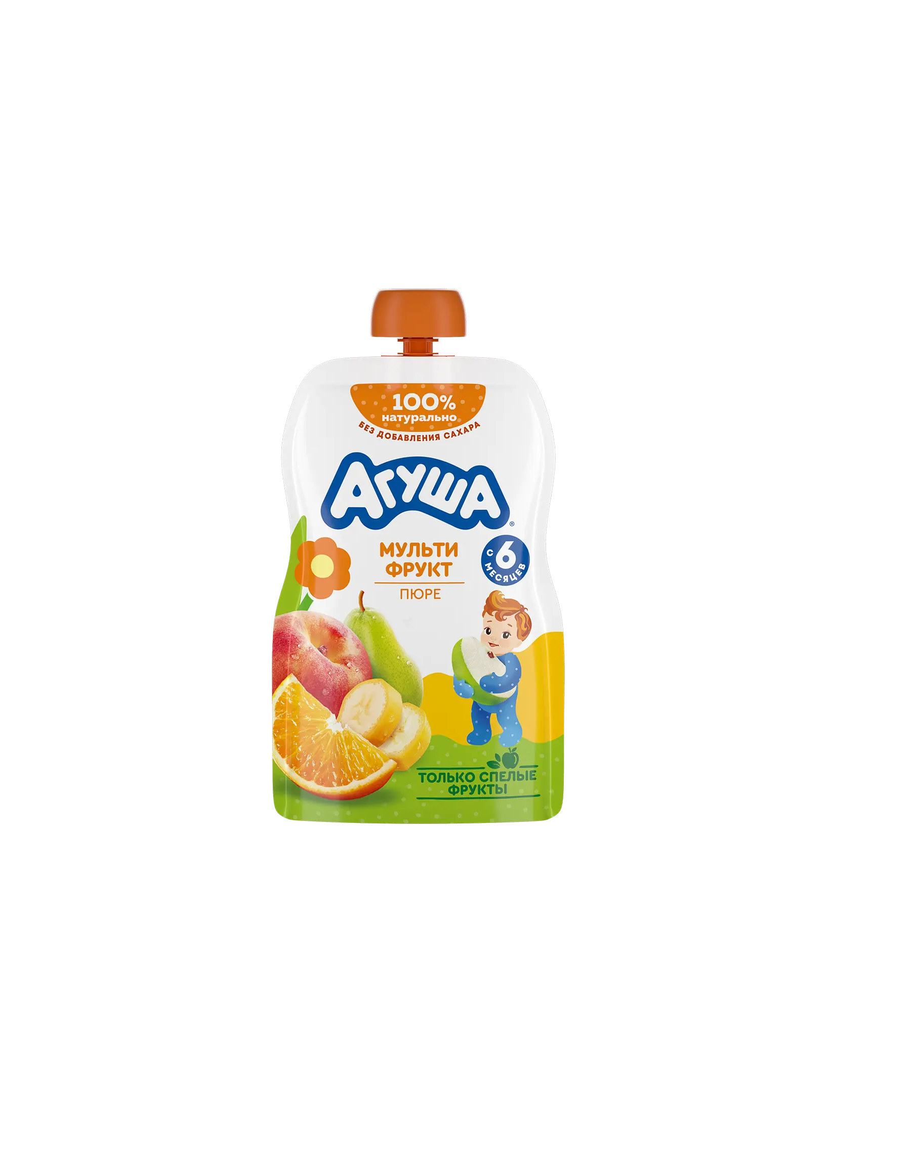 Агуша пюре мультифрукт 90г дой пак
