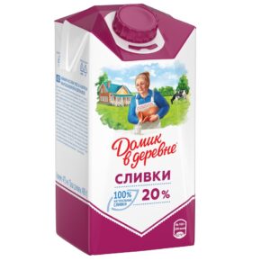 БЗМЖ Сливки 20% 470г Домик в деревне