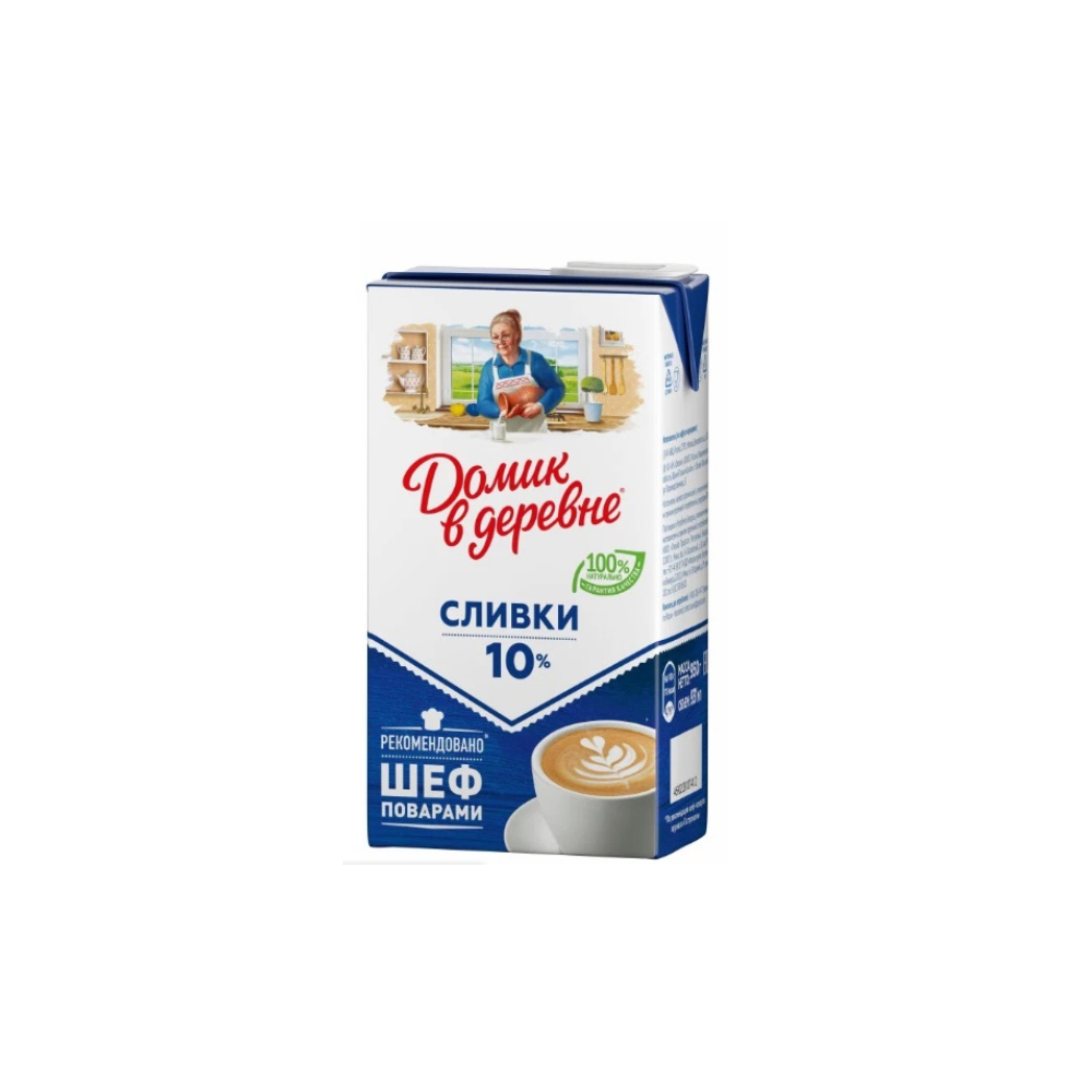 БЗМЖ Сливки 10% 470г Домик в деревне