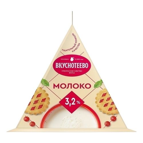 БЗМЖ Молоко 3,2% 200мл Вкуснотеево