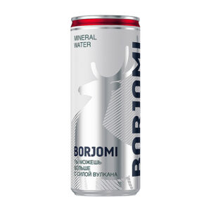 Borjomi газир. питевая вода 0,33л ж/б
