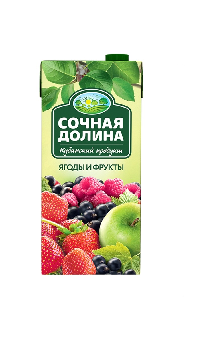 Сочная долина Ягоды и фрукты 1,93л
