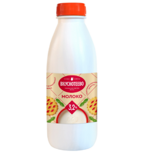 БЗМЖ Молоко 3,2% ультрапаст 900гр Вкуснотеево