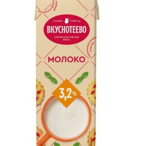 БЗМЖ Молоко 3,2% 950г Вкуснотеево