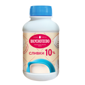 БЗМЖ Сливки 10% 450гр Вкуснотеево