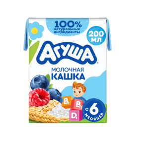 Агуша Каша Укрепляй-ка молочно-злак черника/мал/ябл 200г