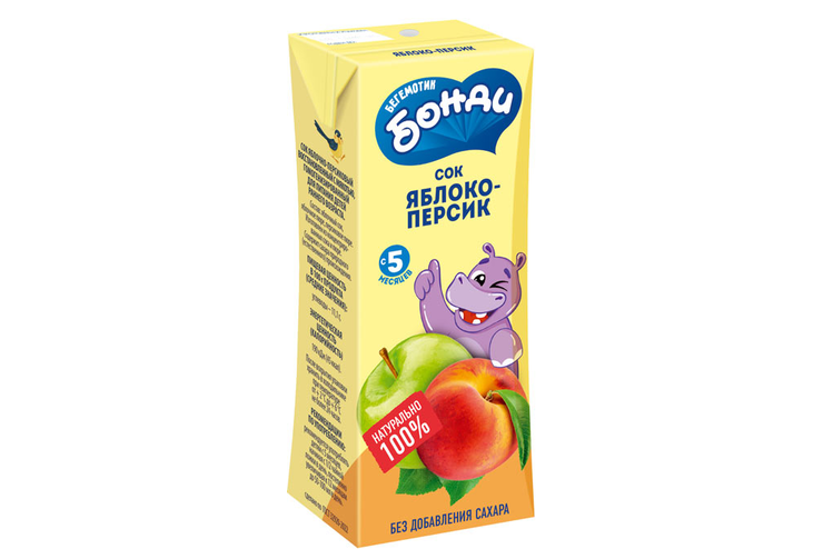 Бонди сок Яблокоперсик 0,2л