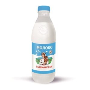 БЗМЖ Молоко 2,5% пастер. 900г бутылка Майкопское