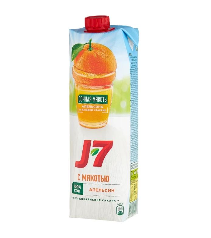 J7 сок Апельсин с мяк 0,97л
