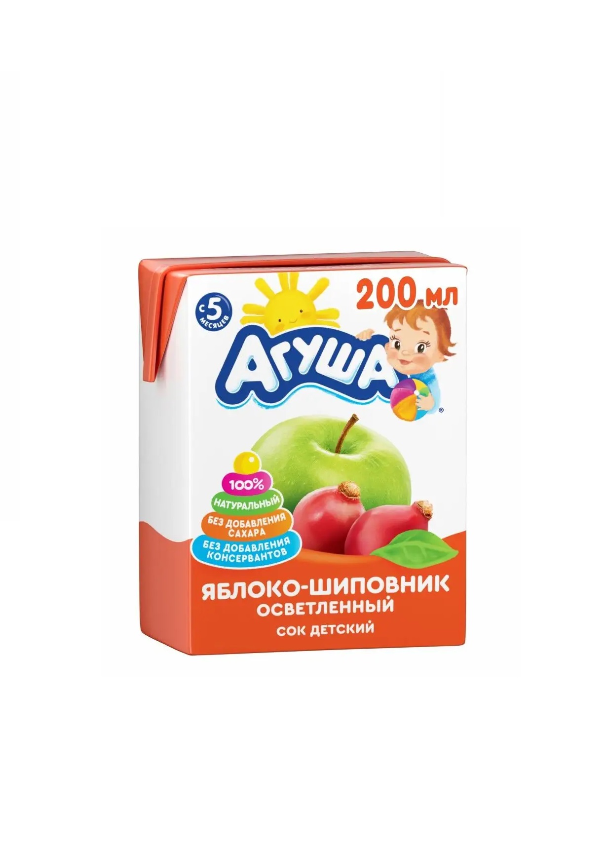 Агуша сок Яблоко-шиповник 200мл