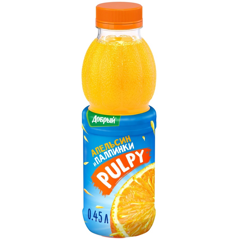 Добрый PULPY сок апельсин и палпинки 0,45мл