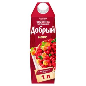 Добрый морс БрусникаМорошка 1л