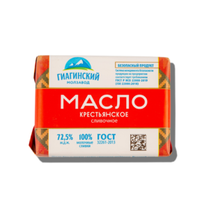 БЗМЖ Масло сливочное крестьянское 170гр Гиагинский молзавод