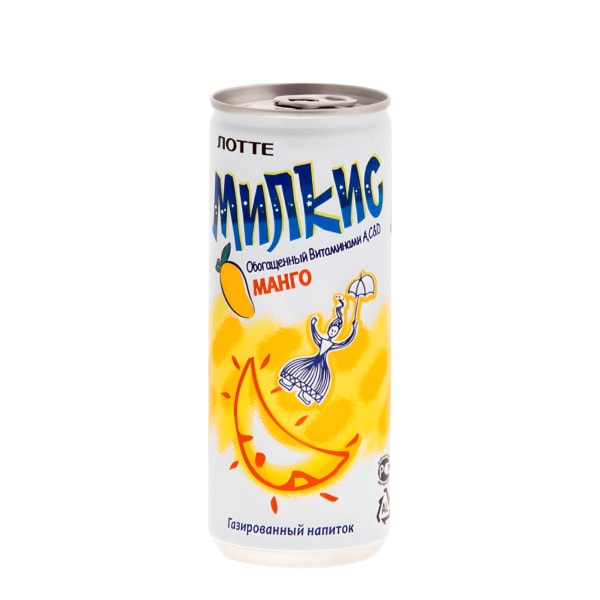 Милкис Манго напиток ба газир.250мл жб Lotte