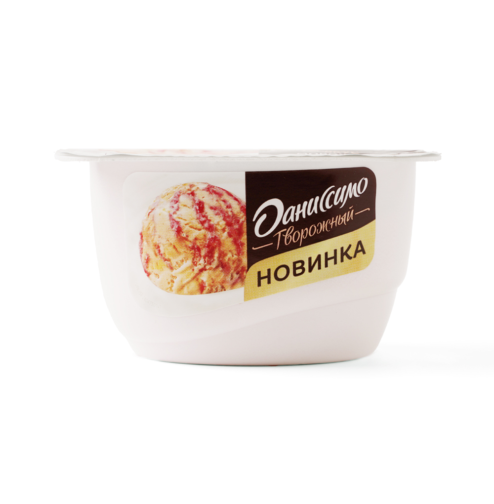 БЗМЖ Данисимо мороженое клубничный крем-брюле 130гр
