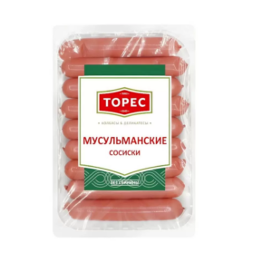 Сосиски мусульманские 400гр Торес