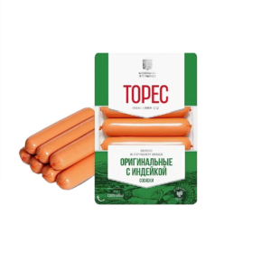 Сосиски Оригинальные с индейкой 350гр Торес