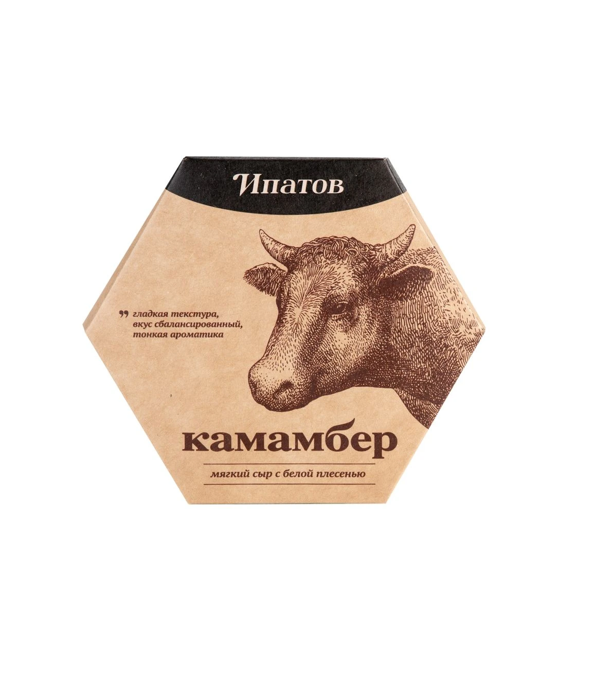 БЗМЖ Сыр Камамбер с белой плесенью 125гр Ипатов