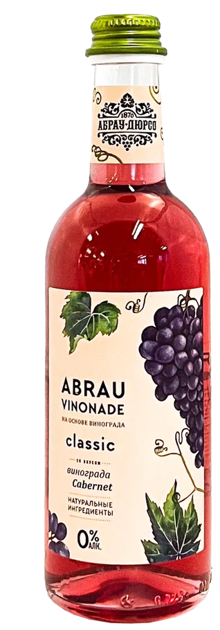ABRAU VINONAD напиток ба газир. со вкусом винограда Каберне 0,375л сб