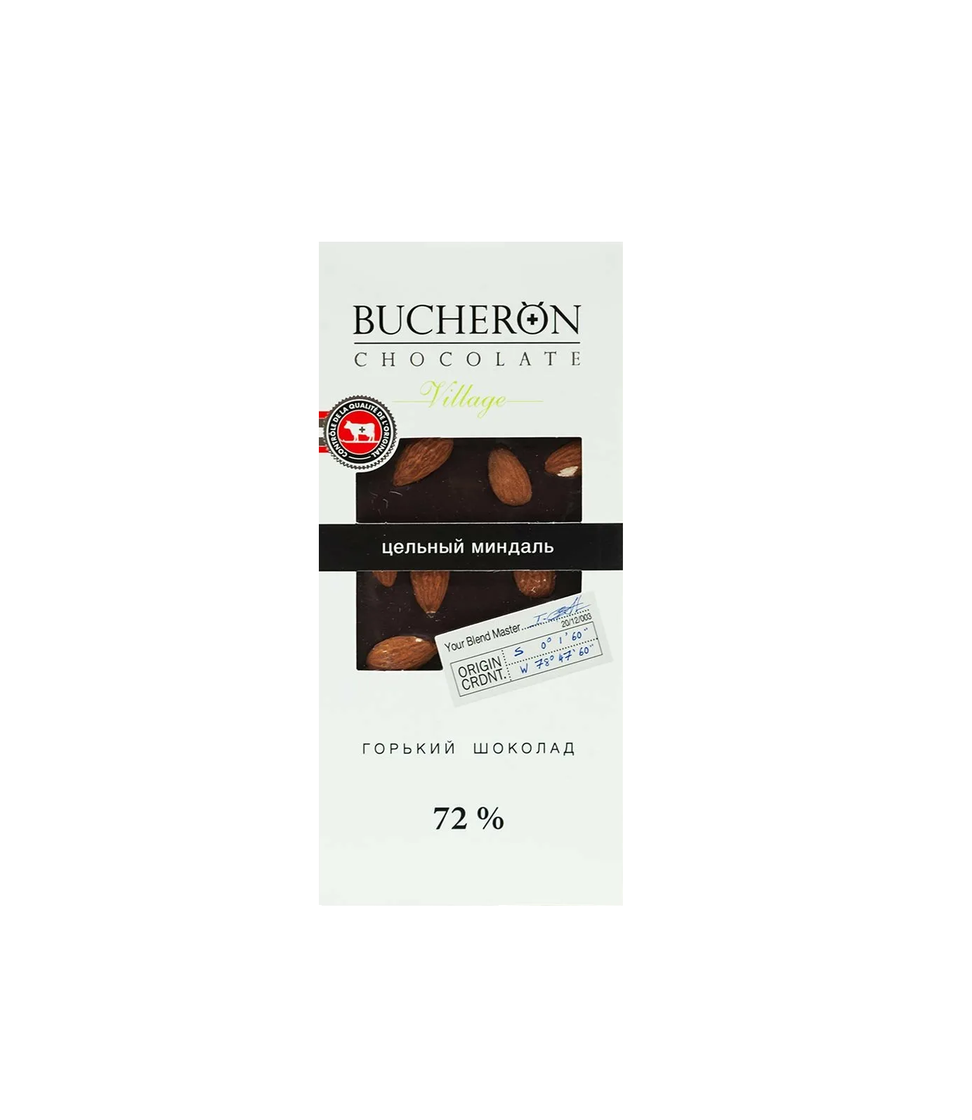 Bucheron Blanc Edition горький шок-д цельный миндаль 85гр