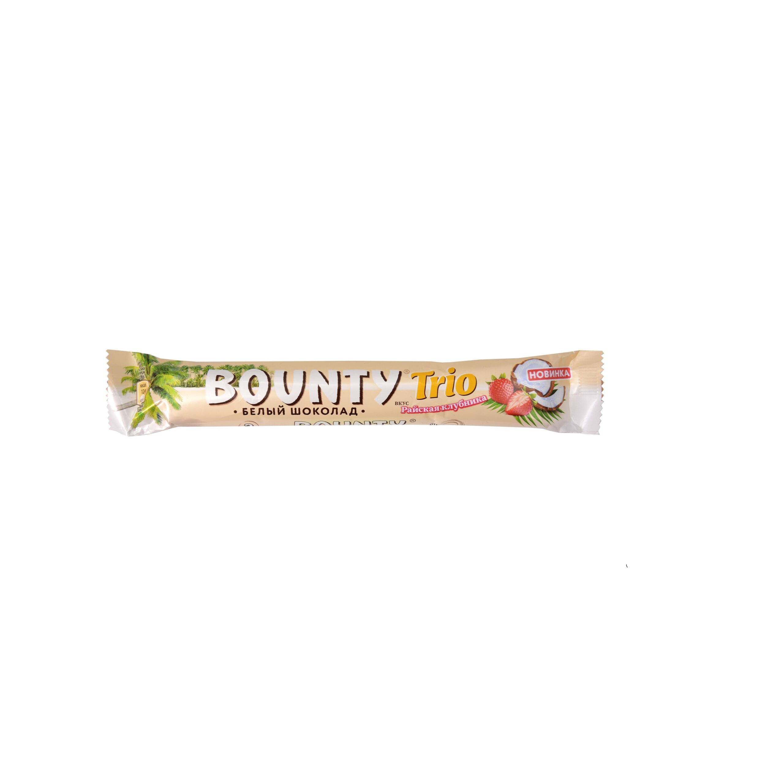 Bounty Trio белый шоколад райская клубника 78гр